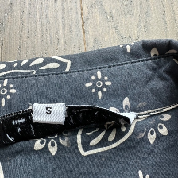 Hunter Bell Hattie Dress Midi Floral Printed Long Sleeves Blue Grey White - S - Picture 7 of 11